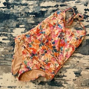 J crew wrap top one piece with ruching